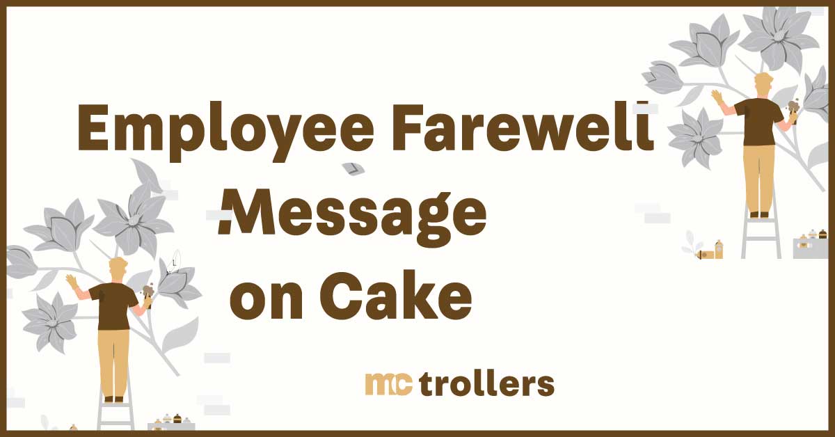 Employee Farewell Message on Cake