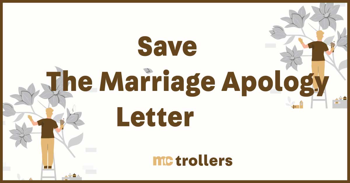 Save the Marriage Apology Letter